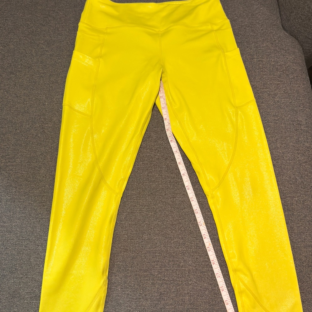 ZYIA Womens Bright Yellow Leggings